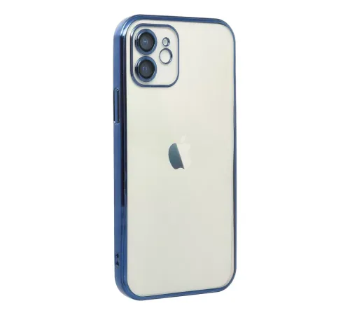 Apple iPhone 12 Kılıf Lensli Silikon - Lacivert