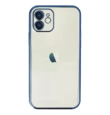 Apple iPhone 12 Kılıf Lensli Silikon - Lacivert