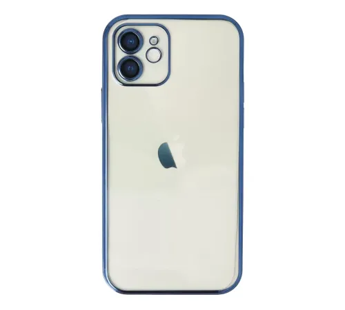 Apple iPhone 12 Kılıf Lensli Silikon - Lacivert
