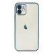 Apple iPhone 12 Kılıf Lensli Silikon - Lacivert
