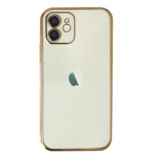 Apple iPhone 12 Kılıf Lensli Silikon - Gold
