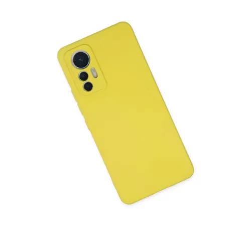 Xiaomi Mi 12 Lite Kılıf Nano içi Kadife Silikon - Sarı
