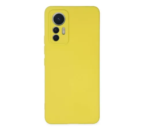 Xiaomi Mi 12 Lite Kılıf Nano içi Kadife Silikon - Sarı