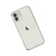 Apple iPhone 12 Kılıf Lensli Silikon - Gümüş