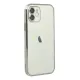 Apple iPhone 12 Kılıf Lensli Silikon - Gümüş