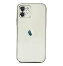 Apple iPhone 12 Kılıf Lensli Silikon - Gümüş