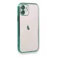 Apple iPhone 12 Kılıf Lensli Silikon - Yeşil