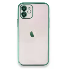 Apple iPhone 12 Kılıf Lensli Silikon - Yeşil