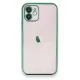 Apple iPhone 12 Kılıf Lensli Silikon - Yeşil