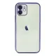 Apple iPhone 12 Kılıf Lensli Silikon - Mor