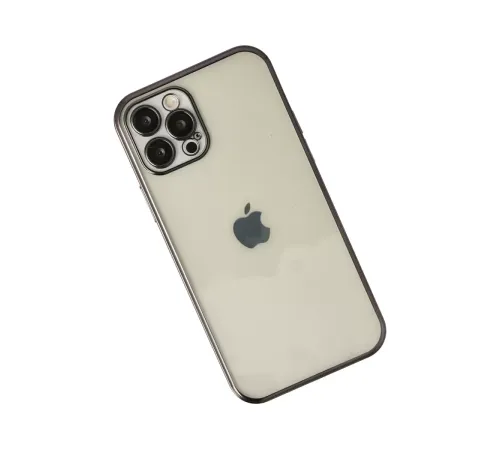 Apple iPhone 12 Pro Kılıf Lensli Silikon - Siyah