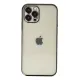 Apple iPhone 12 Pro Kılıf Lensli Silikon - Siyah