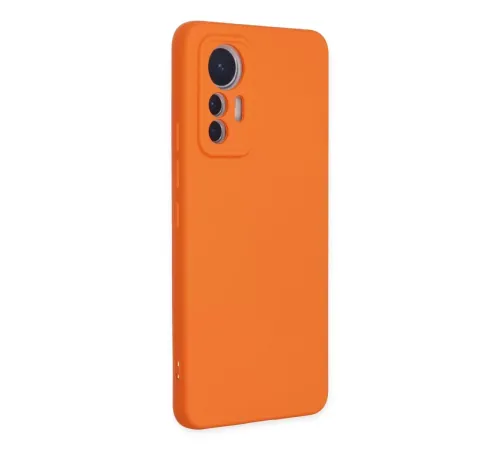 Xiaomi Mi 12 Lite Kılıf Nano içi Kadife Silikon - Turuncu