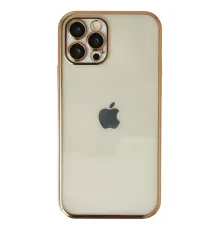 Apple iPhone 12 Pro Kılıf Lensli Silikon - Gold
