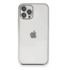 Apple iPhone 12 Pro Kılıf Lensli Silikon - Gümüş