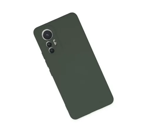 Xiaomi Mi 12 Lite Kılıf Nano içi Kadife Silikon - Koyu Yeşil