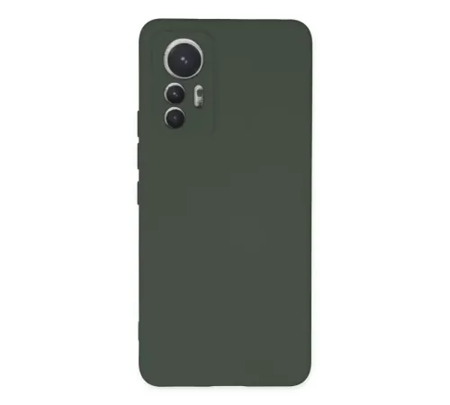 Xiaomi Mi 12 Lite Kılıf Nano içi Kadife Silikon - Koyu Yeşil