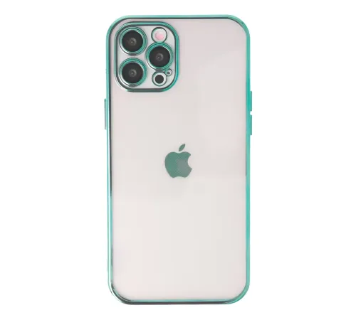 Apple iPhone 12 Pro Kılıf Lensli Silikon - Yeşil