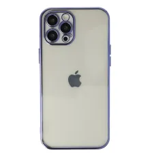 Apple iPhone 12 Pro Kılıf Lensli Silikon - Mor