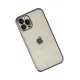 Apple iPhone 12 Pro Max Kılıf Lensli Silikon - Siyah