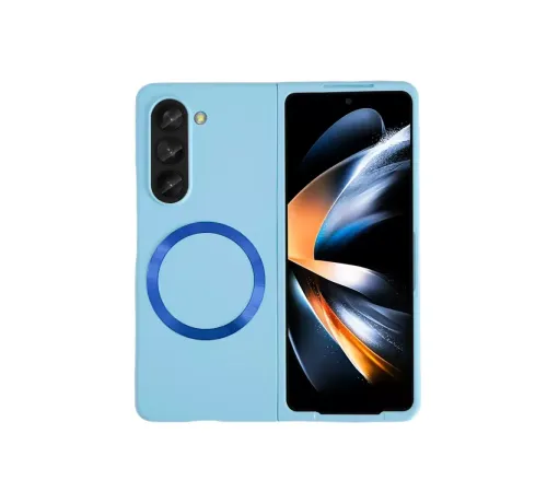 Samsung Galaxy Z Fold 5 Kılıf Mata Fold Kapak - Sierra Blue