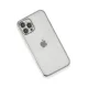 Apple iPhone 12 Pro Max Kılıf Lensli Silikon - Gümüş