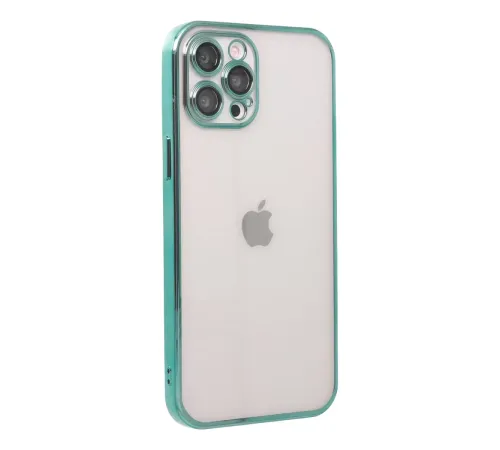 Apple iPhone 12 Pro Max Kılıf Lensli Silikon - Yeşil
