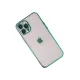 Apple iPhone 12 Pro Max Kılıf Lensli Silikon - Yeşil