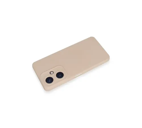 Vivo Y27 Kılıf Nano içi Kadife Silikon - Pudra