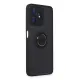 Realme C53 Kılıf Montreal Yüzüklü Silikon Kapak - Siyah