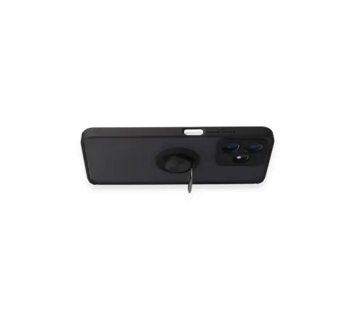Realme C53 Kılıf Montreal Yüzüklü Silikon Kapak - Siyah