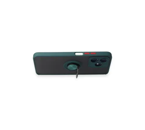 Realme C53 Kılıf Montreal Yüzüklü Silikon Kapak - Yeşil