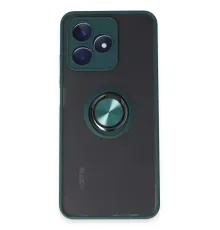 Realme C53 Kılıf Montreal Yüzüklü Silikon Kapak - Yeşil