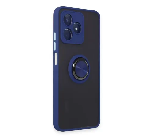 Realme C53 Kılıf Montreal Yüzüklü Silikon Kapak - Lacivert