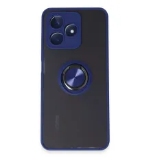 Realme C53 Kılıf Montreal Yüzüklü Silikon Kapak - Lacivert