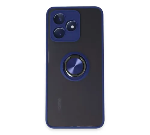 Realme C53 Kılıf Montreal Yüzüklü Silikon Kapak - Lacivert