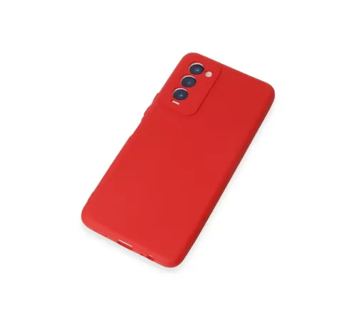 Tecno Camon 18 Kılıf First Silikon - Kırmızı