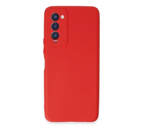 Tecno Camon 18 Kılıf First Silikon - Kırmızı