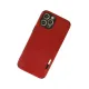 Apple iPhone 12 Pro Max Kılıf Loop Deri Silikon - Kırmızı