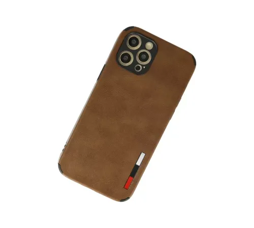 Apple iPhone 12 Pro Max Kılıf Loop Deri Silikon - Kahverengi
