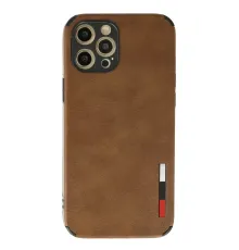 Apple iPhone 12 Pro Max Kılıf Loop Deri Silikon - Kahverengi
