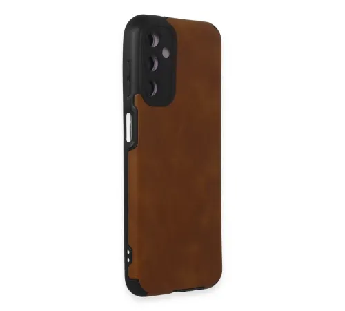 Samsung Galaxy M14 5G Kılıf Loop Deri Silikon - Kahverengi