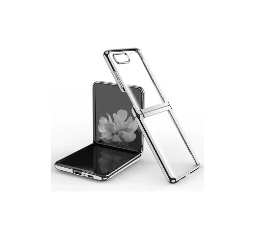 Samsung Galaxy Z Flip 4 Kılıf Fold Element Kapak - Gümüş