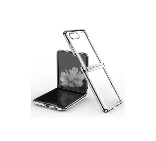 Samsung Galaxy Z Flip 4 Kılıf Fold Element Kapak - Gümüş