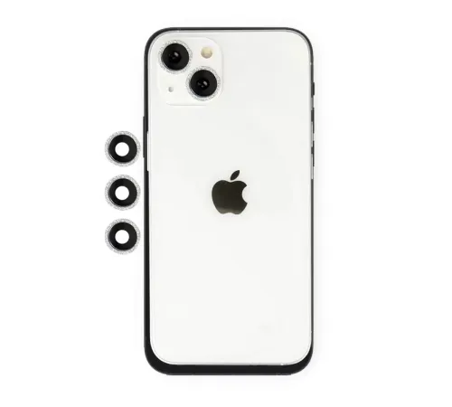 Apple iPhone 14 Shine Kamera Lens - Gümüş