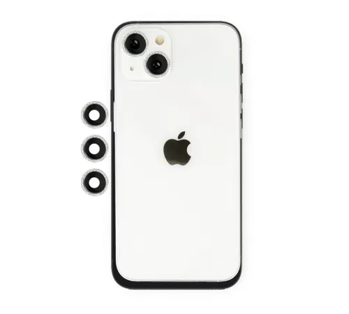 Apple iPhone 14 Shine Kamera Lens - Gümüş