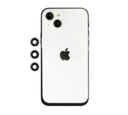 Apple iPhone 14 Shine Kamera Lens - Gümüş