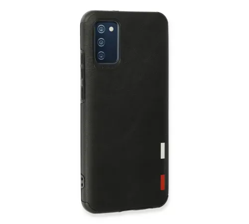 Samsung Galaxy A02S Kılıf Loop Deri Silikon - Siyah