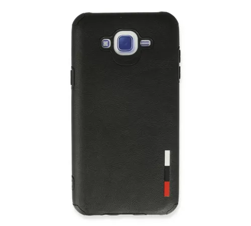 Samsung Galaxy J7 Kılıf Loop Deri Silikon - Siyah