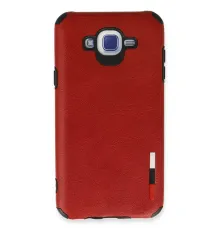 Samsung Galaxy J7 Kılıf Loop Deri Silikon - Kırmızı